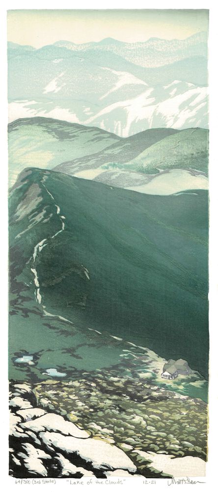 Matt Brown Woodblock Print Lakes of the Clouds, 3rd state